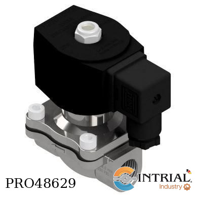 [23156] Valvula Solenoide, 1/2"NPT, Inox, FKM, 220Vac, N.C.