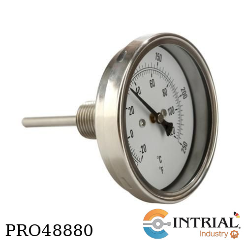 [BiTh100Ch(0/80&deg;C)D412] Bimetal Thermometer for chemical, 0 to 800C, 77mm
