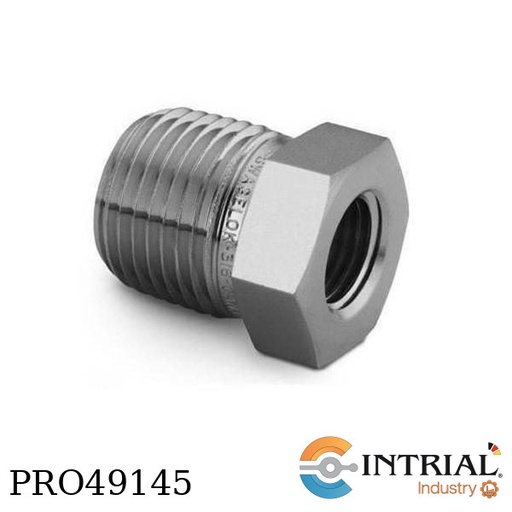 [SS-12-RB-4] STAINLESS STEEL PIPE FITTING, 3/4 IN. MALE NPT X 1/4 IN. FEMALE NP