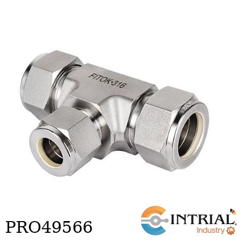 [FTII-220-38OD-X-14T-FD] Tubing Fitting Inox Union Tee (D1-D1-D2)