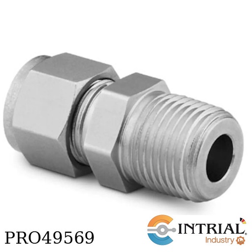 [FTII-100-38OD-M-14-FD] Tubing Fitting Inox Racor Recto (D-MT)
