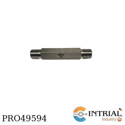 [SS-PLN-NT4-80] Niple Hexagonal Largo SS316 1/4 FNPT-6000Psi