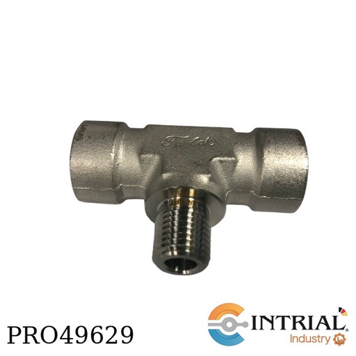[FPT-250-IN-X-14-FD] Tee con Ramal Vertical Macho 1/4FNPTx1/4MNPT Inox