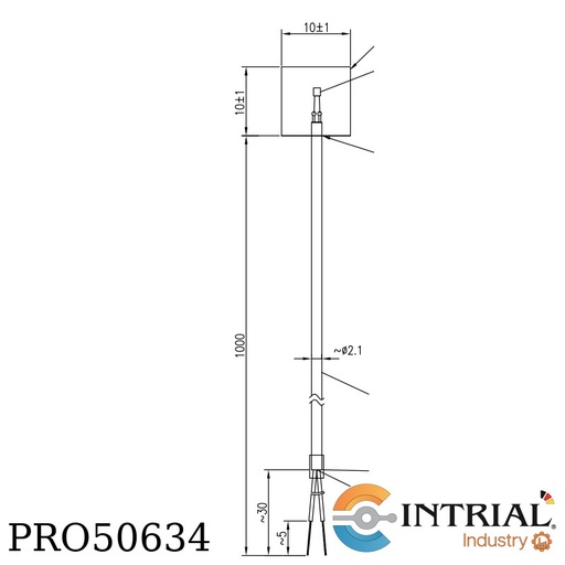 [PT100-2W-200-2500] Foil resistance thermometer PT100-2W-200-2500