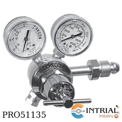 [3222692-01] Regulador de cilindro 1 etapa, entrada CGA 705 /3000psi; Manómetro doble escala