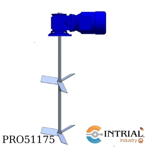 [ModeloAR-1-3-50] Agitador Industrial Vertical, 5HP 220/380/440 VAC - 115 RPM _doble hélice
