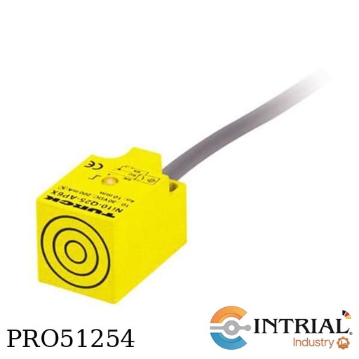 [NI10-Q25-AP6X] INDUCTIVE SENSOR, 10 MM RANGE SMALL PLASTIC (STATIC) 25 MM SIZE NO/PNP (SOURCING) 10-30 VDC