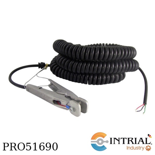 [7720-COIL] GROUND VERIFY CLAMP AND CORDSET, 30' COILED CORD CIVACON