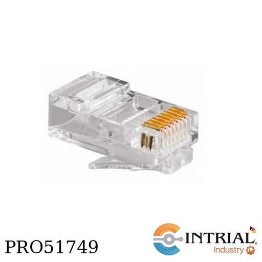 [RJ45] CONECTOR MACHO, RJ45 8 posiciones 8 contactos