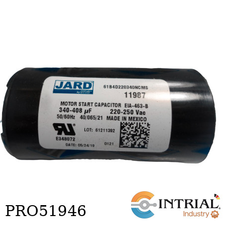 [11987] ​CONDENSADOR PARA MOTOR JARD 220 - 250 VAC, 50/60HZ