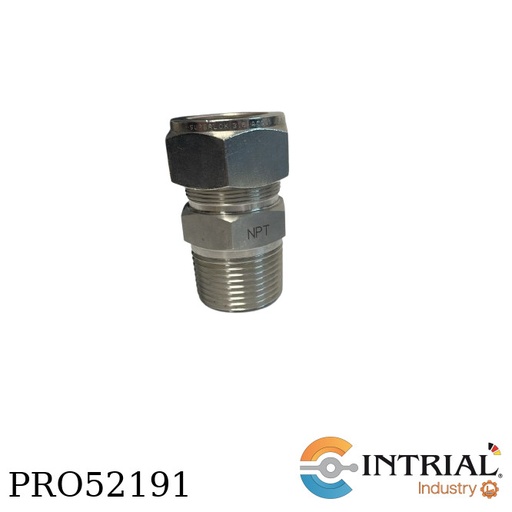 [FTII-100-1OD-M-1-X] Tubing Fitting Inox Racor Recto (D-MT)