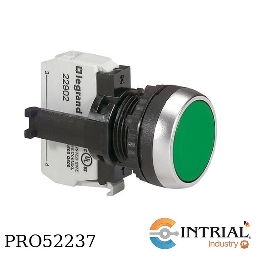 [23702] PULSADOR RASANTE VERDE 1NA Ø22MM IP66 OSMOZ