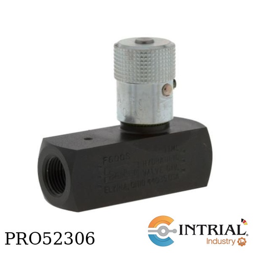[F600S] ​HYDRAULIC CONTROL VALVE, 8 GPM 3/8 INLET 3/8-18 THREAD STEEL