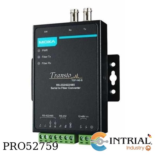 [TCF-142-S-ST] SERIAL TO FIBER OPTIC CONVERTER, RS-232/422/485 DB9 MALE