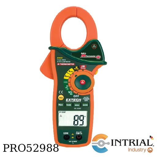 [EX830-NISTL] CLAMP METERS WITH IR THERMOMETERS EXTECH INSTRUMENTS R Temperature (IR), -50 to 518ºF  -50 to 270ºC