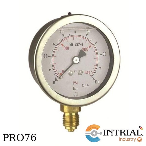 [RF63,D901(86281901)(-1to3bar/-30&amp;amp] Manometo 2 1/2'' Inf. Bronce (-1 a 3 bar / -30"Hg-0  / 0 a 44 psi)