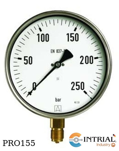 [RF100,D401(85214402N4Z069)] Manometro 4" Inf. bronce  (0 a 6 bar / 0 a 87 psi)