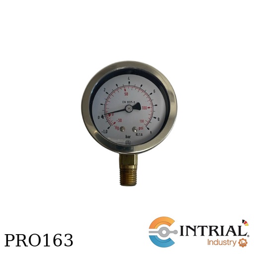 [RF63-D901(86283901)] Manometro 2 1/2'' Bronce (-1 a 9 bar/psi)