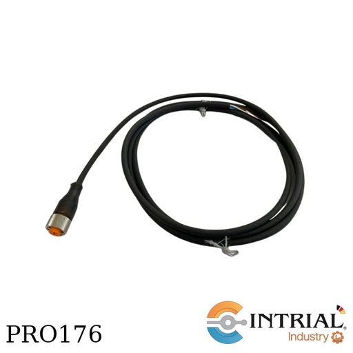 [ZUB-KAB-12K002] Accessories round plug, M12x1, cable 2 mts, 4-pin