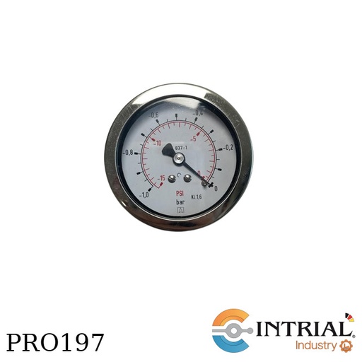[86019951] Manometro 2 1/2' Post. Bronce (-1 a 0 bar / -30 a  0" Hg)