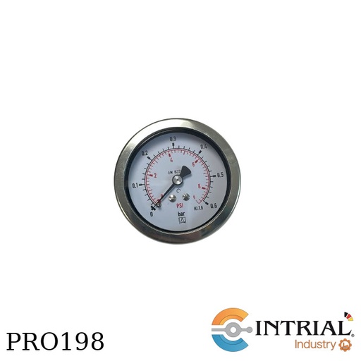 [RF63-D951(86020951)] Manometro 2 1/2'' Post Bronce 0.6 bar/9 psi