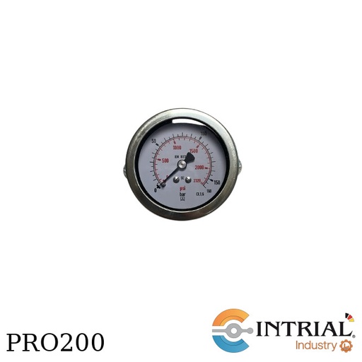 [RF63,D951(86031951)] Manometro 2 1/2 Post. Bronce 0 a 160 bar psi