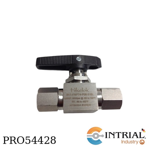 [BV1-FNPT4-P06-316] Valvula de Bola SS 1/4 FNPT 316SS 6000 PSI HIKELOK