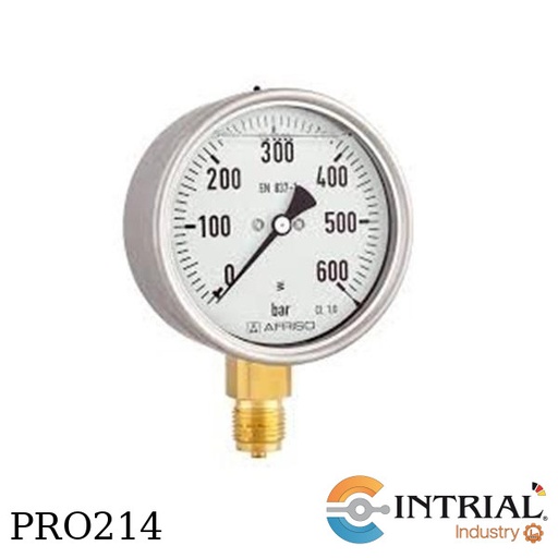 [RF160Gly,D801-86077801(-1000a+1500] ​Manóvametro tipo Bourdon 6'' Inf. Bronce (1000 a +1500 Bar)