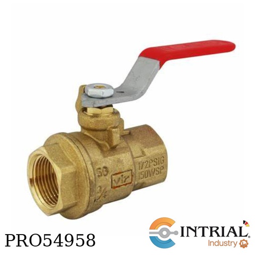 [PRO54958] THREAD BRASS BALL VALVE WITH HAND LEVER INTRIAL 3/4"