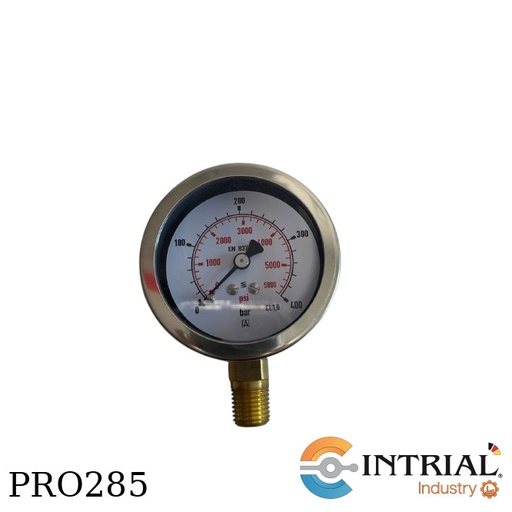 [RF63,D901(86276901)] Manometro 2 1/2" Bronce 400 bar/5800 psi