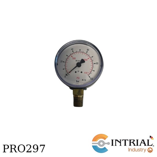 [RF63,D101(85120101N2Z069)] Manometro  2 1/2'' Bronce  (0 a 100 bar / psi)