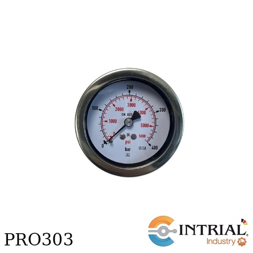 [RF63,D951(86047951)] Manometro 2 1/2" bronce post 400 bar/5800