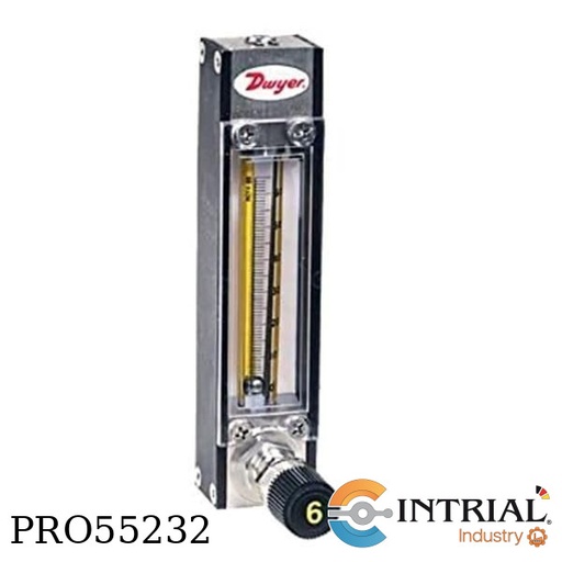 [VA1246] VARIABLE AREA GLASS FLOWMETER DWYER 0.633 Air SCF 0.122 Water GPH   200 psig