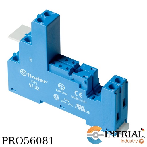 [97.02SPA] ZOCALO RECTANGULAR P/RELE ENCH.8PIN 8A S.4652..TORNILLO
