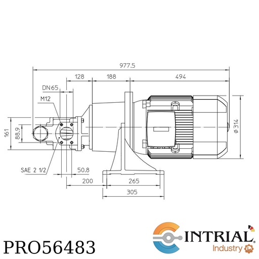 [ASF6-180RD210197R(SF6/180RD-VLFM)] Gear pump unit: SF 6/180 RD-VLFM