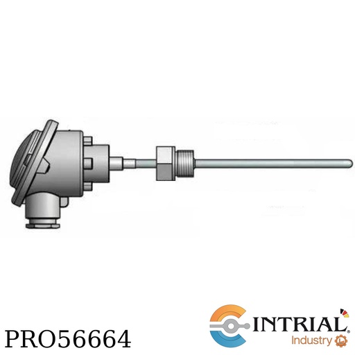 [PT100-4/20MA+5333A] SENSOR DE TEMPERATURA (RTD) PT100Ω CON TRANSMISOR DE 4-20mA INTRIAL 1/4" NPT -40…+85°C  4-20mA