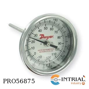 [BTB34010D] BIMETAL THERMOMETER DWYER 0 to 200 °F 3" 1/2˝ NPT