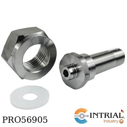 [PIN-CGA-330-SS] TUERCA Y NIPLE EN ACERO INOXIDABLE, SET CGAX1/4 MNPT