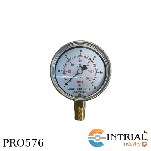 [KP63,D401(36055401)] Manometro Inf. Bronce (0 a 60 mbar)
