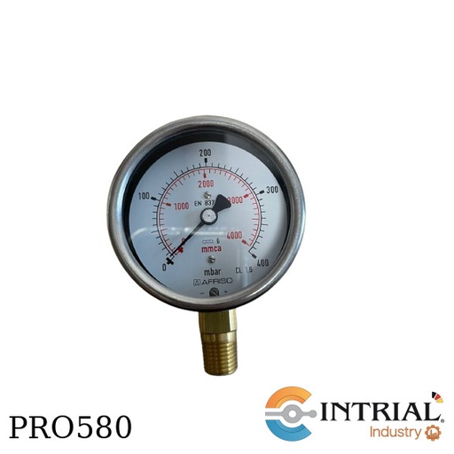 [KP63,D401(36060401)] Manometro Inf. Bronca (0 a 600 mbar)