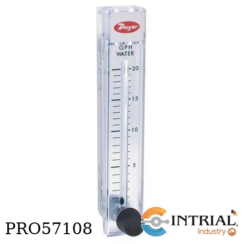 [RMA-14-SSV] RATE-MASTER POLYCARBONATE FLOWMETERS DWYER 200 to 2500 CC/Min. Air   100 psi (6.9 bar). 1/8˝