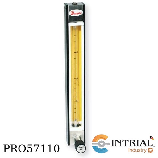 [DR224182] DIRECT READING GLASS FLOWMETER DWYER  3.8 Air SCFH, 1.8 L/min 316 SS 250 psig (17 bar) 1/8˝ female N