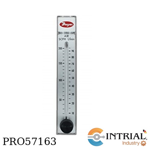 [RMB-54-SSV] RATE-MASTER POLYCARBONATE FLOWMETERS DWYER 20 to 200 SCFH Air 1/4˝ 100 psi (6.9 bar)