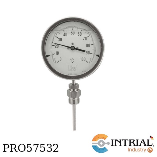 [TBE-2-1-CXX-9A-9-C40-R10] Bimetallic Thermometers KOBOLD 1/2 NPT 100 mm 380 mm