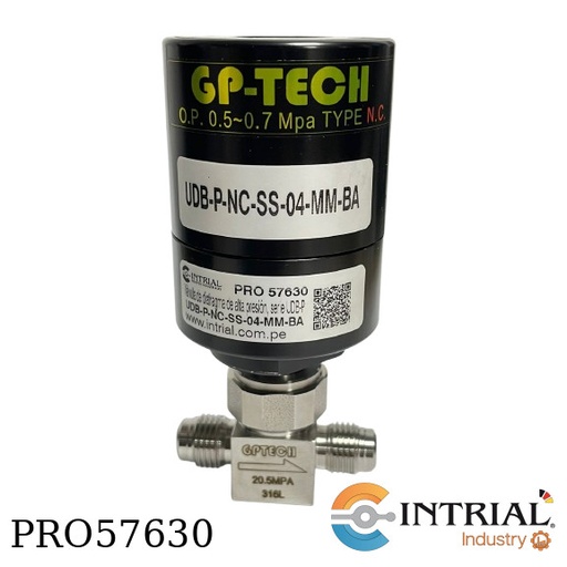 [UDB-P-NC-SS-04-MM-BA] High Pressure Diaphragm Valve, UDB-P Series