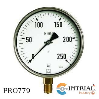 [RF100,D401(86531401)] Manometro 4'' Inf. Bronce (0 a 100 bar / 0 a 1450 psi)
