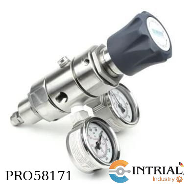[INT-I-NR31-S-4-F-4-1-5-W-R] Dual Stage Regulator INTRIAL 316 stainless steel 0-250 psi 1/4"