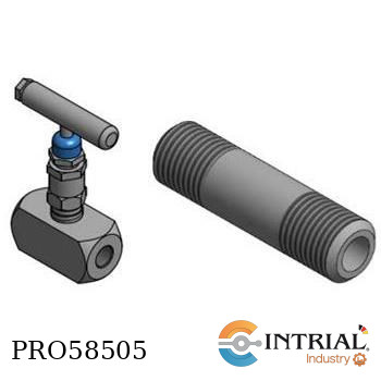 [000738-200023] Shutoff Needle Valve 1/2" FNPT & Nipple 1/2" SCH160