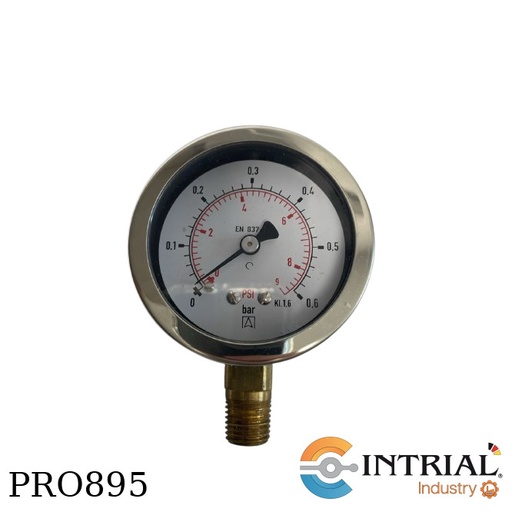 [RF63,D901(86263901)] Manometro 0/0.6 bar(bar,psi),conex 1/4 NPT inferior bronce