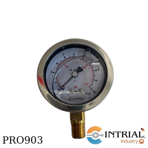 [RF63-D901(86268901)(0-10bar)(145psi)] Manometro 2 1/2", inf bronce, 1/4 npt 10bar